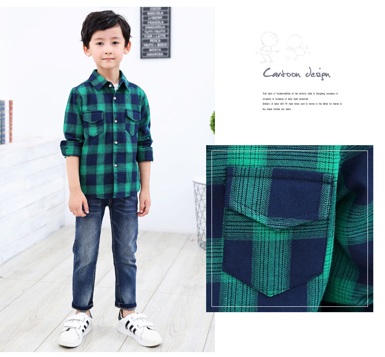 Chemise garcon à manche longue en coton - Ref 2075270 Image 22