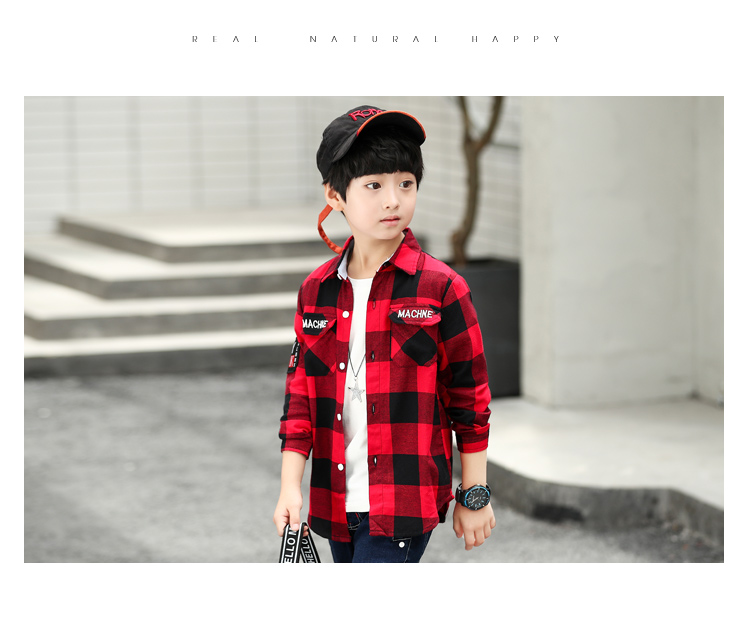 Áo sơ mi nam tay dài xuân hè 2019 áo mới cotton mùa xuân trẻ em áo sơ mi nước ngoài áo sơ mi nam quần áo nam áo cho bé gái