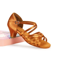 Бронзовая модернизация [шелковое атлас]/антисвязанное каблук хлопок/высота 4,5 см в высоту