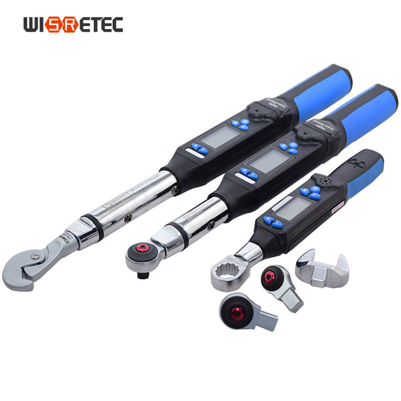 Taiwan imported electronic digital display torque wrench changeable head torque 1 5-340NM Living verbal opening head