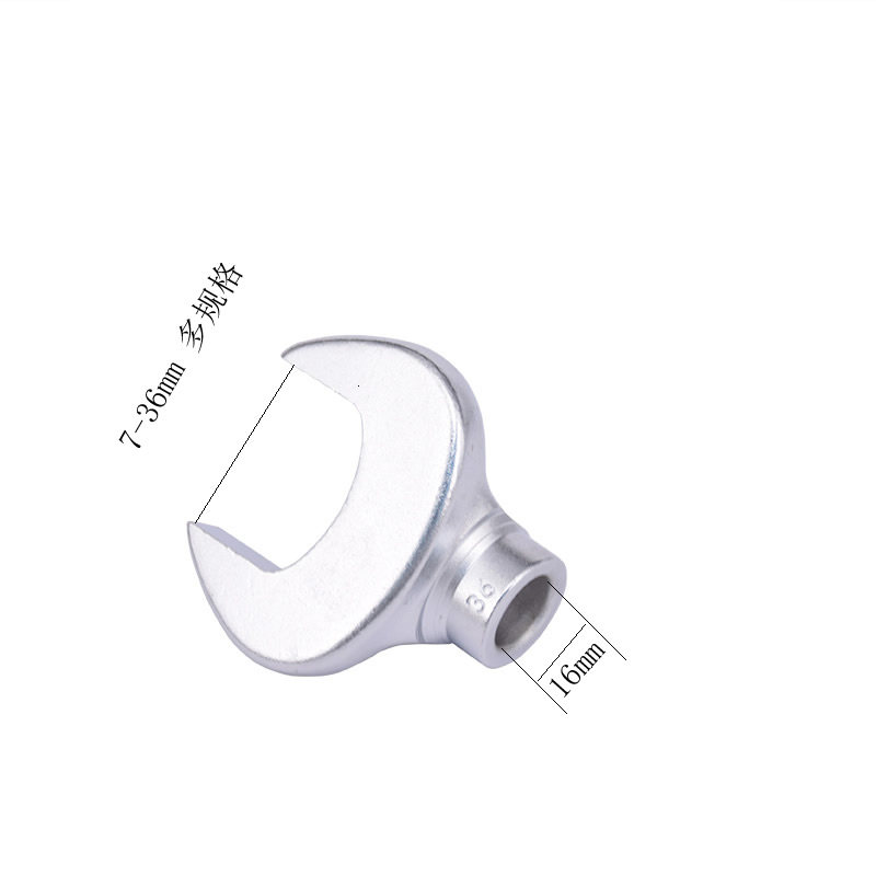 Original dress Taiwan exchangeable head opening torque wrench head 7-36mm moment torque cylindrical round head 16mm