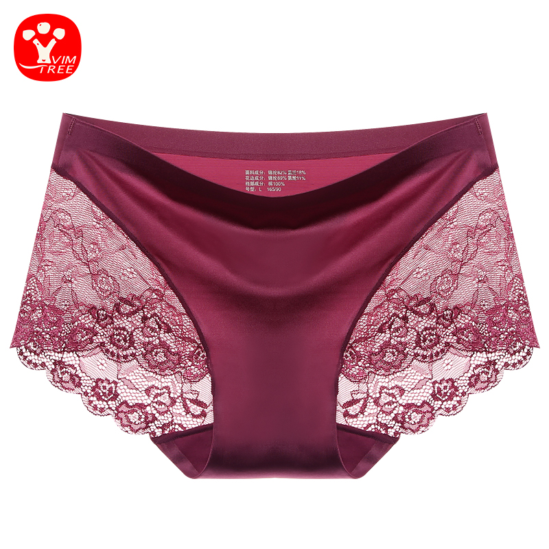 VIM TREE vitality Tree with waist-free Breathable Fire Hot Sexy Lace Lady Underpants Three Dress