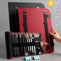 4K shoulder back waterproof picture clip drawing board sketch sketching set Sketches 8K can hold paper folding picture bag 8 Open Art Test art students for beginners children storage portable