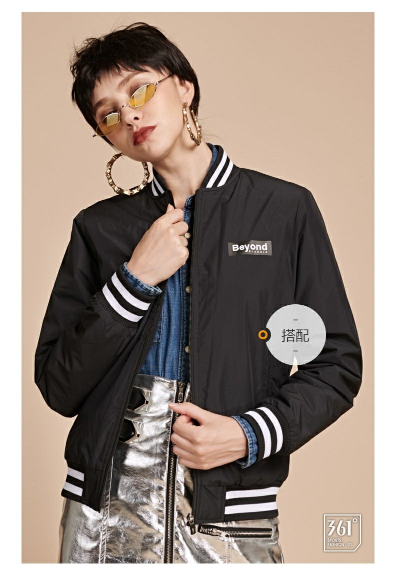 361 độ cotton quần áo nữ 2019 mùa đông áo khoác cotton mới ấm 361 mùa đông màu hồng đứng cổ áo thể thao - Quần áo độn bông thể thao áo lông vũ nam