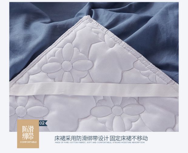 Hàn Quốc dày giường bông váy ba mảnh đơn mảnh bảng bìa giường đầu giường bedspread Simmons trượt bảo vệ bụi - Váy Petti ga giường có viền