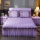 Hàn Quốc dày giường bông váy ba mảnh đơn mảnh bảng bìa giường đầu giường bedspread Simmons trượt bảo vệ bụi - Váy Petti váy giường khách sạn
