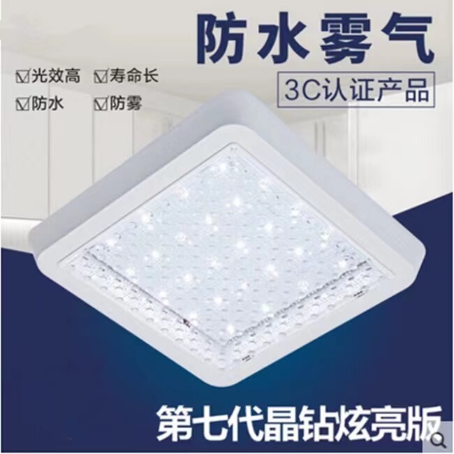 Led Surface-Mounted Screw-Fixed Kitchen Light, Bathroom Light, Balcony Aisle Waterproof and Anti-Fog Ceiling Light Led Surface-Mounted Screw-Fixed Kitchen Light, Bathroom Light, Balcony Aisle Waterproof and Anti-Fog Ceiling Light
