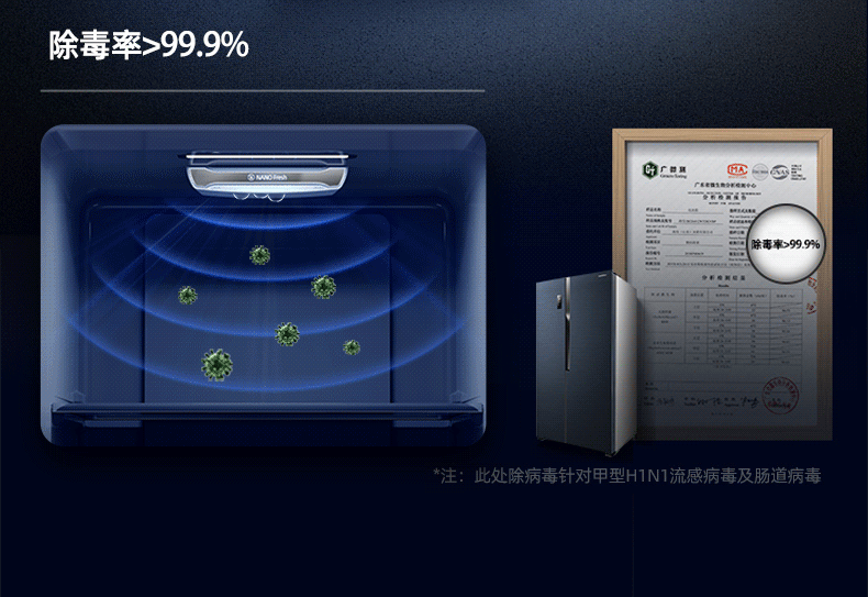 容声 一级变频 风冷 对开门冰箱 649L 图11