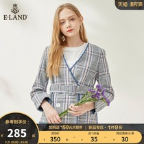 ELAND CLOTHES ROMANCE EARLY SPRING Slim Scent Wind Conspiculated Slim Girdle Suit Jacket Short Coat Female Niche