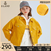 ELAND clothing love spring and summer sweet ins retro corduroy loose short coat female design sense niche trend