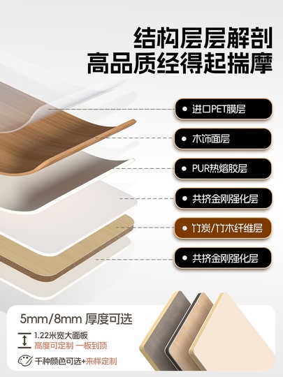 木饰面碳晶板墙板室内装修护墙板背景墙无缝装饰板集成纤维饰面板