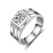 One carat mens ring Simple wedding diamond ring
