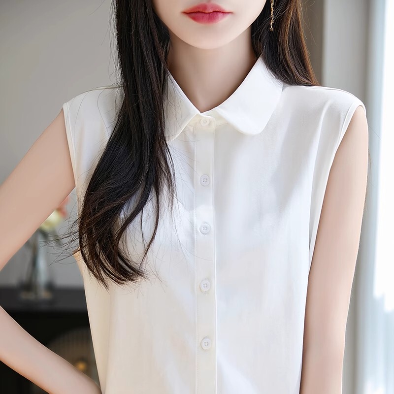 2026 Summer New Sleeveless Vest Shirt for Women, Layered Shirt, Simple Outerwear, Inner Layer, Base Shirt Top 2026 Summer New Sleeveless Vest Shirt for Women, Layered Shirt, Simple Outerwear, Inner Layer, Base Shirt Top