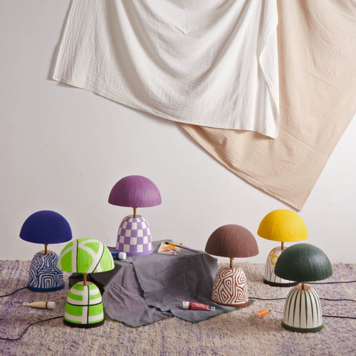 Атмосферная настольная лампа для гостиной для спальни, ручная роспись, стиль бохо