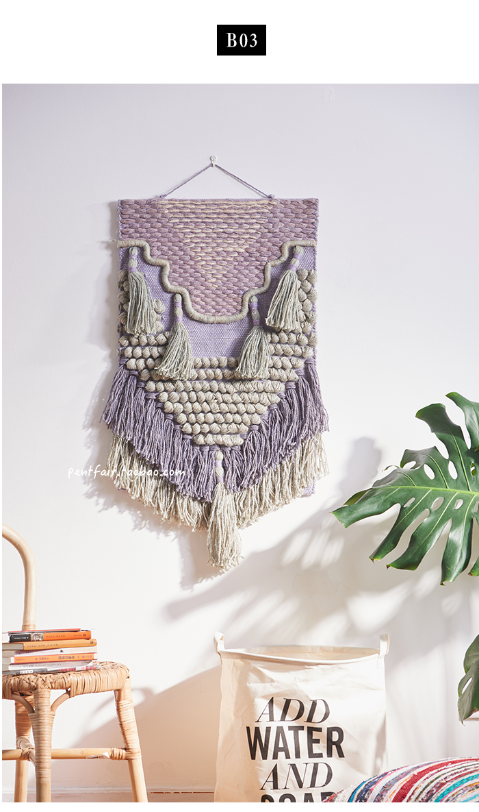 Dệt tường Treo nhà boho dệt tường bức tranh tường Mỹ tham treo tuong