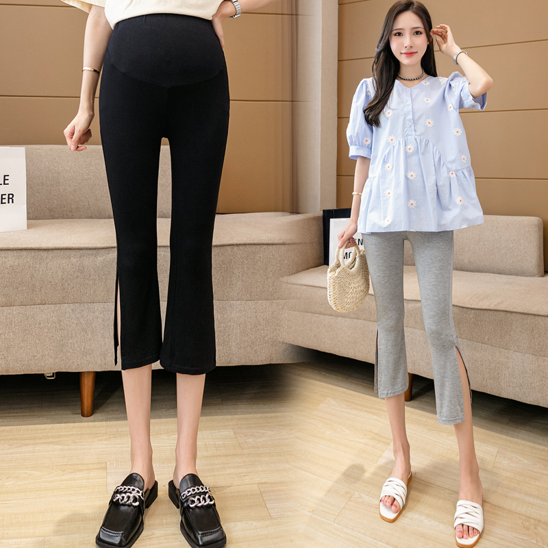 Pregnant Woman Pants Summer Outwear Toabs 7-Pants 2023 New Pregnant Women Beating Underpants Summer Clothing Pregnant Pants Boobao-Taobao