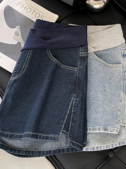 孕妇裤子夏季外穿低腰牛仔短裤2025新款孕妇休闲裤夏装怀孕热裤夏