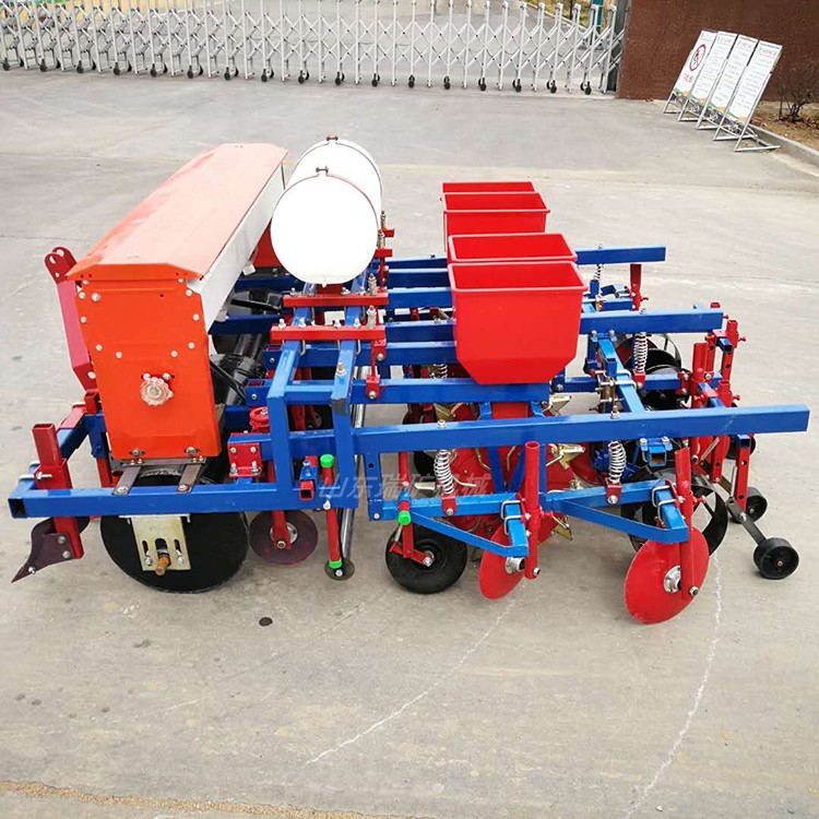 Four-wheeled tractor Peanut coated seeder matting film multi-function spray fertilization Ditch and ridge fine sowing machine