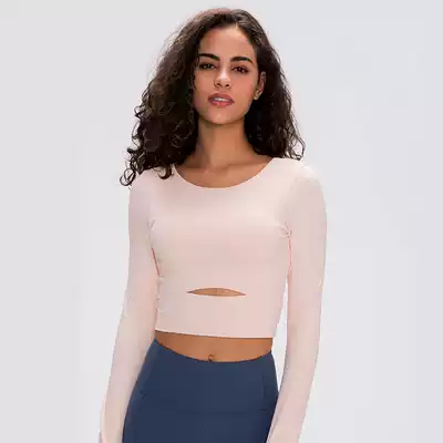 2021 new sports long sleeve t-shirt half short outdoor running yoga top