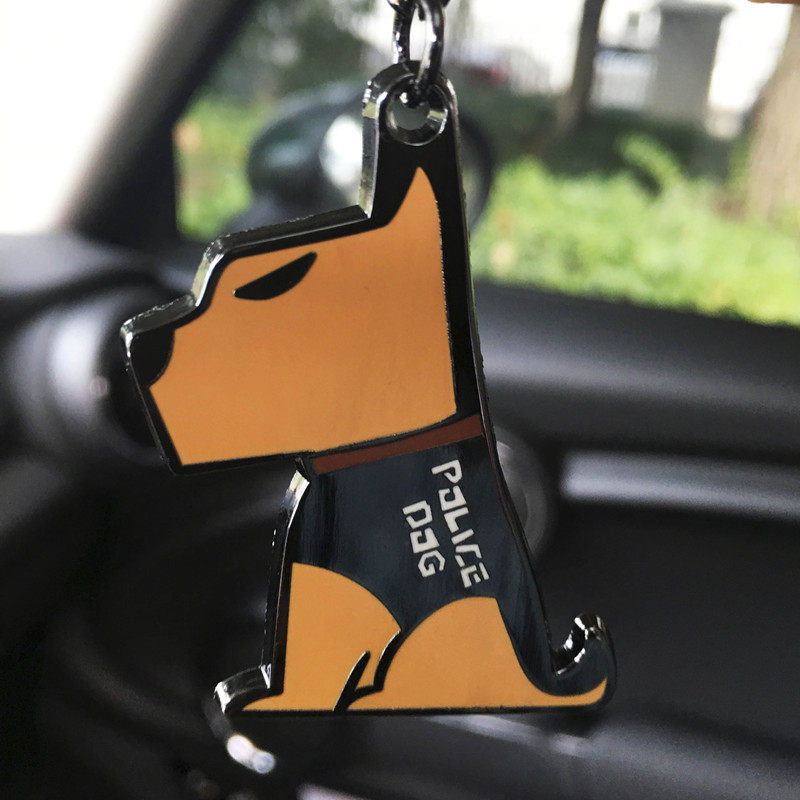 Cartoon cute animal car keykkkkkknife man and woman hanging bells creative dog black bean key chain jewelry