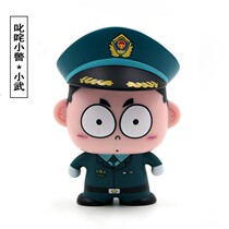 Police doll car hand-made ornaments-Xiaoxin Comics G3 all-powerful police series doll Xiaowu
