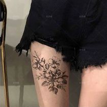 Xinsu orange rose tattoo sticker dark thigh flower disposable ins tattoo sticker waterproof female durable sexy