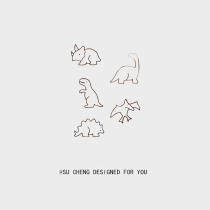 Xinsu orange tattoo sticker waterproof male and female baby lasting Korean black cartoon dinosaur couple wrist cute fresh