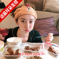 Japanese GP Jingtians same style hairband for women cute bear internet celebrity cartoon wide-brimmed wash headband