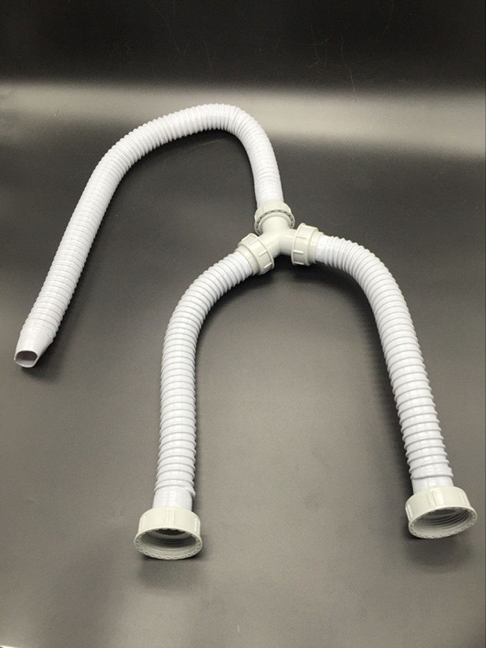 Wash basin pool Y Type lower water pipe Double face basin swivel connector Laundry Pool Tee Double Sink Drainer Accessories