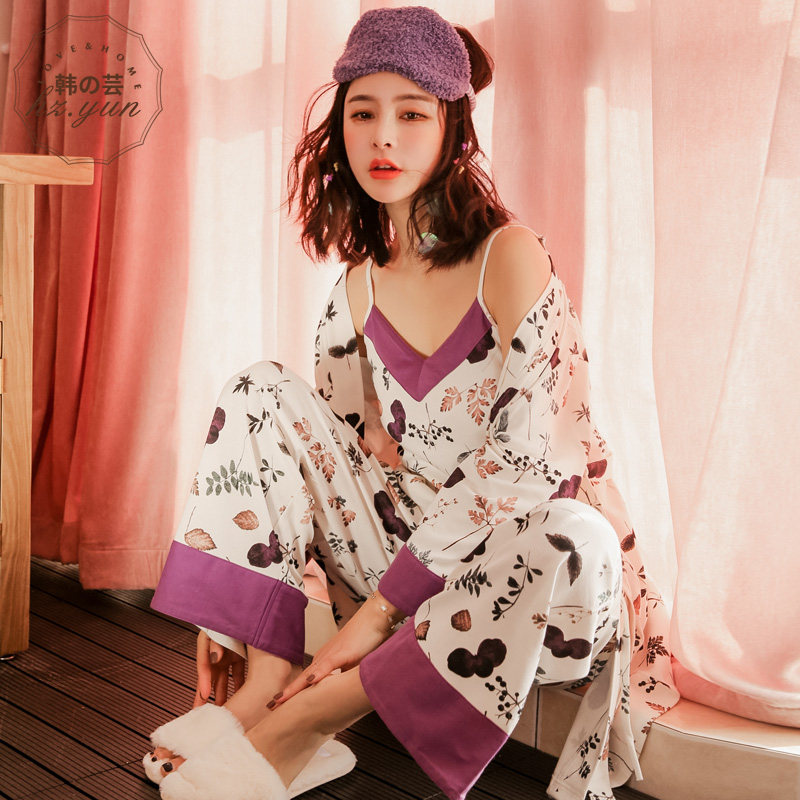 Pyjama pour femme en Coton à manches - Ref 2995221 Image 1
