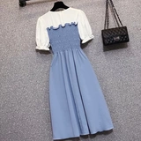 Летний корсет, платье, большой размер, коллекция 2022, подходит для полных девушек, в корейском стиле, в западном стиле, по фигуре