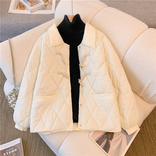 Демисезонный цветной модный лонгслив, пуховик с пухом, большой размер, подходит для полных девушек