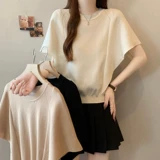 Летняя трикотажная цветная футболка, большой размер, круглый воротник