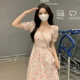 Дизайнерская летняя одежда, милая длинная юбка, платье, большой размер, подходит для полных девушек, тренд сезона, по фигуре, в цветочек