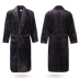 Flannel robe nam mùa đông dày dài áo choàng tắm nam đồ ngủ kích thước lớn san hô cashmere mùa thu và mùa đông áo choàng tắm để giữ ấm áo ngủ thu đông Hàn Quốc Night Robe