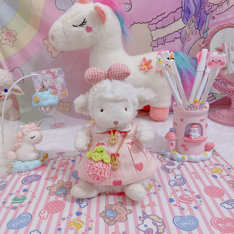 Shake-up Little Sheep skirt bunniesBy The Bay Sheep Doll Clothes 17 cm Little Sheep Girl Heart Dress