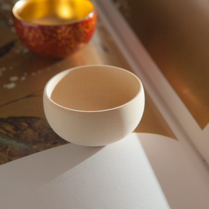Antai Bridge lacquerware small teacup wooden tires (only wooden tires are not finished lacquerware)