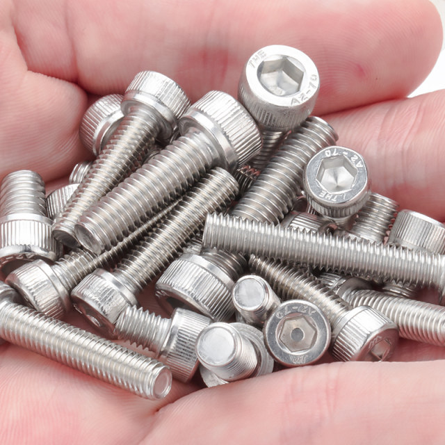 304 stainless steel hexagon socket screw cup head bolt cylindrical head screw flat head extension M2M3M4M5M6M8M10