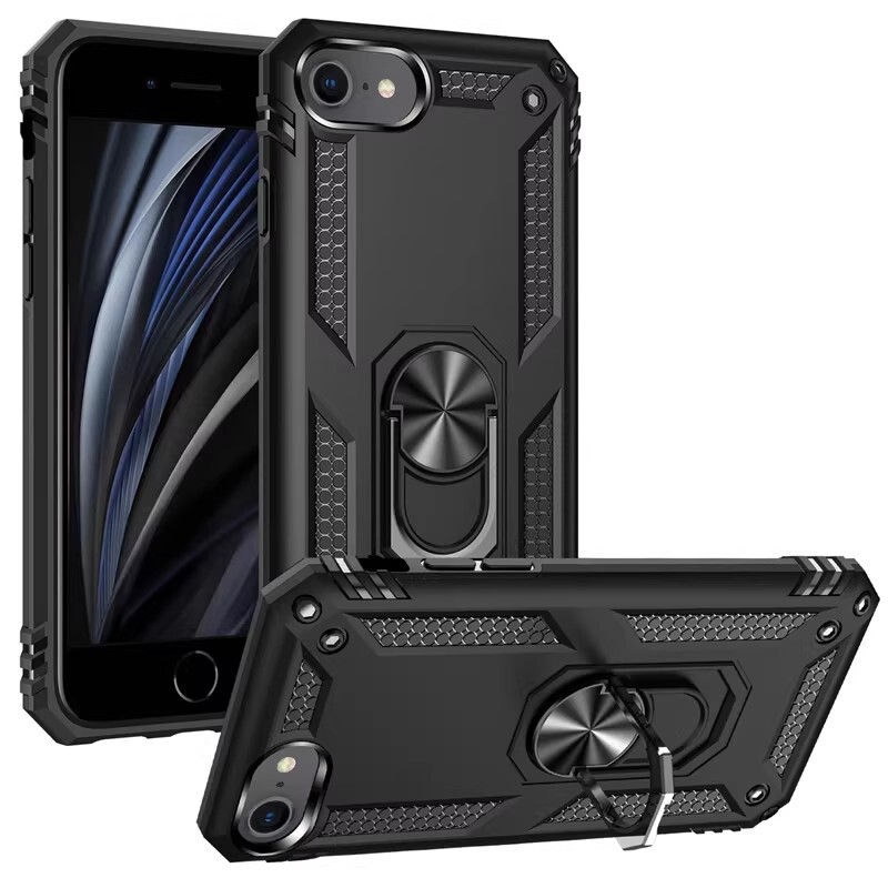 Suitable for Apple Se2 Generation Phone Case, Se Second Generation Protective Cover, Old Model iPhone 8 Case, iPhone Generation 5Se1 Generation Anti-Drop iPhone 5Se Ring Old Model Stand Silicone iPhone 7 Full Coverage