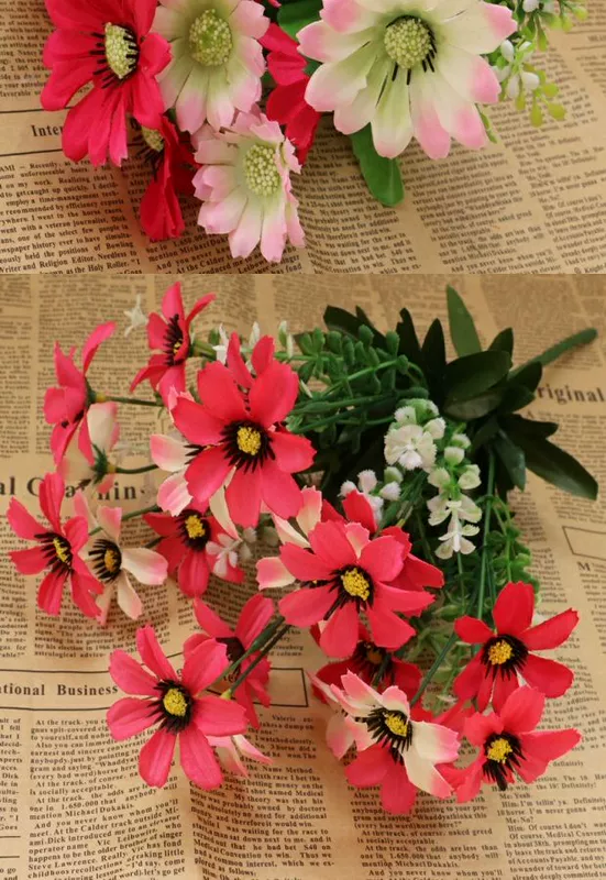 Hoa giả đơn bó hoa nhỏ bó hoa nhỏ trang trí hoa trang trí nhà phòng khách bàn trang trí hoa ngoài trời hoa nhân tạo - Hoa nhân tạo / Cây / Trái cây