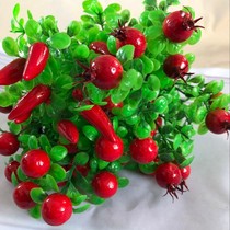 Simulation red fruit pomegranate pepper simulation flower fruit single fruit Real shot props fake flower decoration flower arrangement