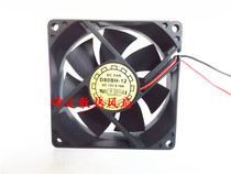 Original Yue wheel 8025 12V 0 18A D80BH-12 8cm 2-wire chassis cooling fan