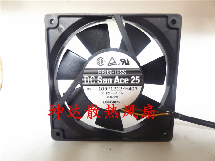 Sanyo SANYO 9S1212H403 12V 53A 0 12cm-4 double ball bearing heat dissipation fan