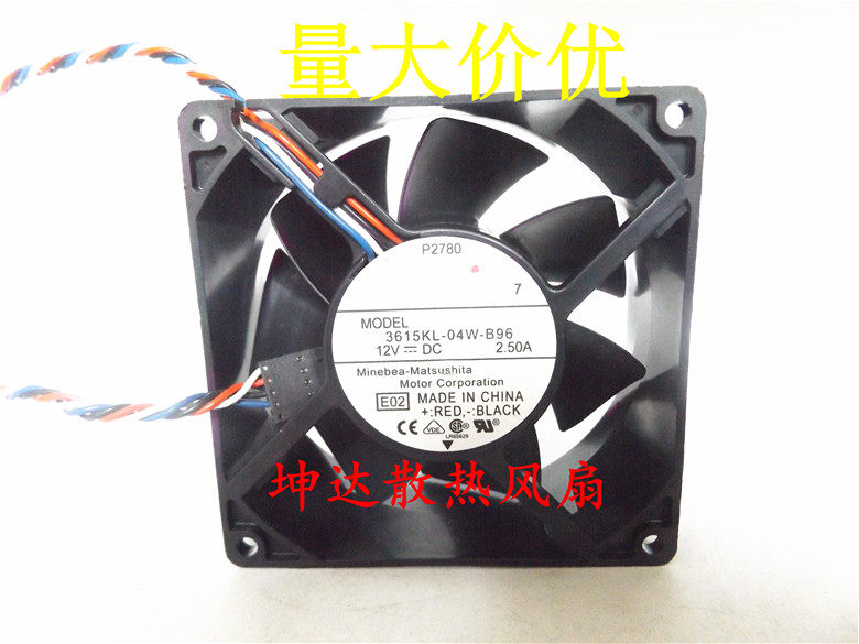 Japan Meperia NMB 3615KL-04W-B96 9238 12V 2 50A Four-wire PWM server fan