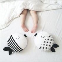 Child Doll Holding Pillow Cute Striped Wave Spot Small Fish Cuddled With Sleep Comfort Dolls to Hold Pillows
