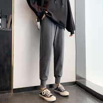 Loose toe sports pants womens spring and autumn thin cotton wear new slim small feet pants nine points small man