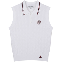 TeenieWeenie Bear 2024 summer new casual college style knitted sleeveless sports POLO shirt tops for women