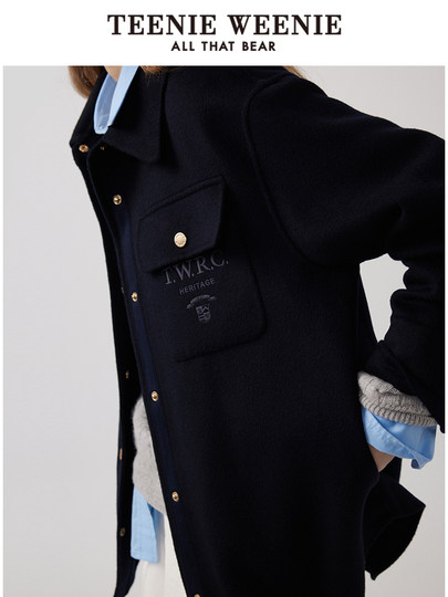 Teenieweenie Bear Women's Winter Clothing Casual Casual Style Australian Sheep Wool Double-Sided Woolen Outwear