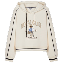 TeenieWeenie Bear 2024 Early Autumn New Hooded Pullover Sweatshirt Casual Loose Fashionable Top for Women