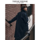 TeenieWeenie Bear Autumn and Winter Mid-Length Sheep Wool Coat Navy Blue Woolen Coat ເຄື່ອງນຸ່ງຜູ້ຍິງ